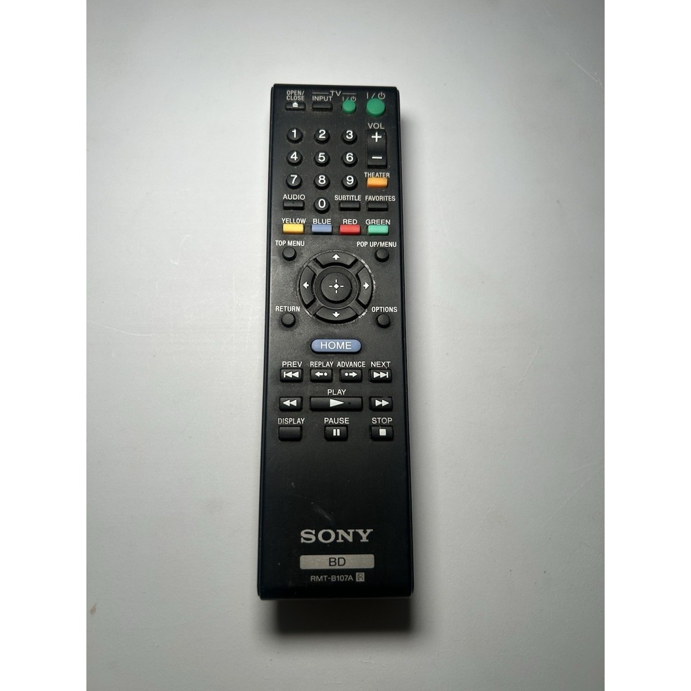 Sony RMT-B107A BD Remote Control for BD-EV870 BD-EV970W BDP-BX37 BDP-BX57 Black